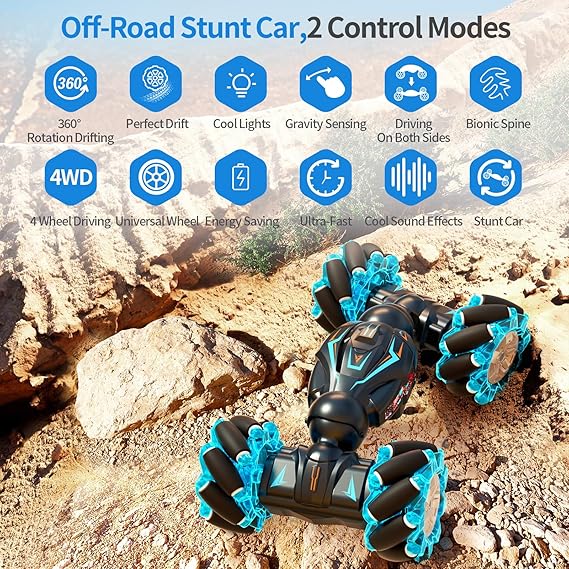 Stunt Car, 4WD 2.4GHz Remote Control Gesture Sensor Toy Cars